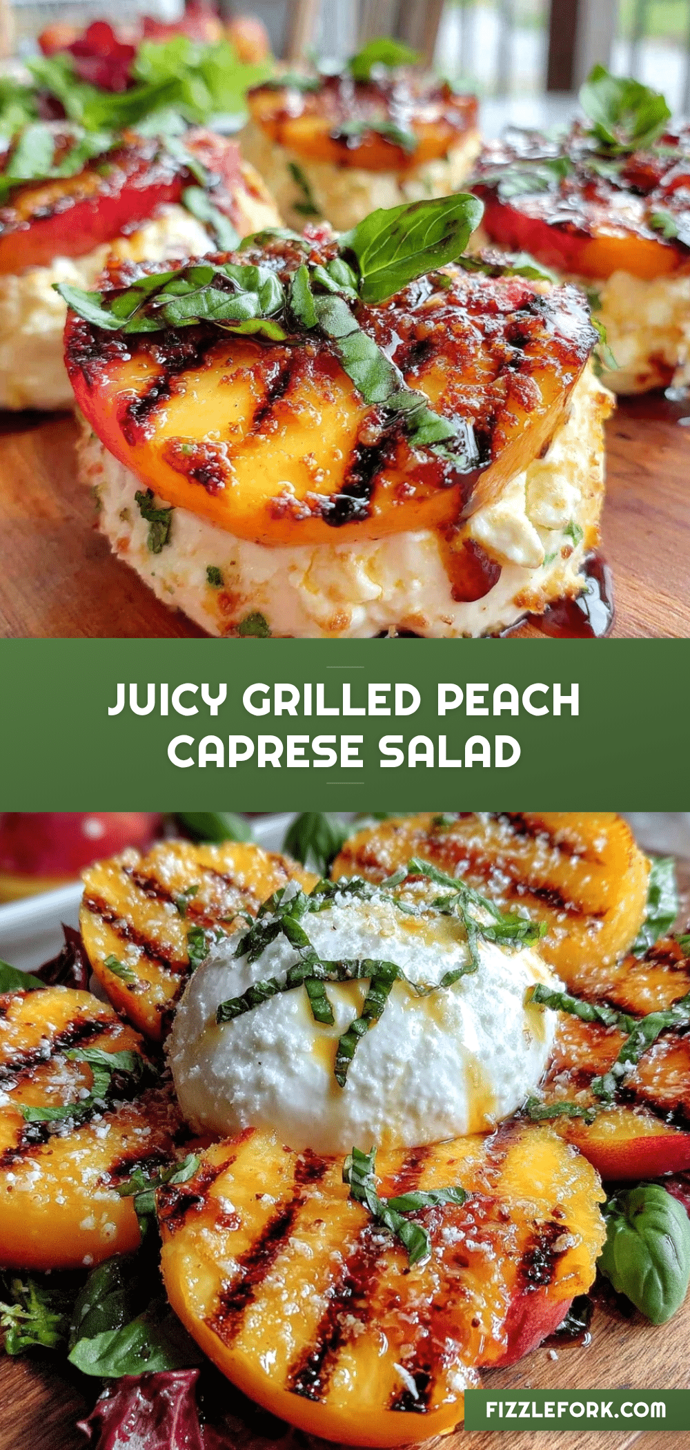 fresh grilled peach caprese salad recipe