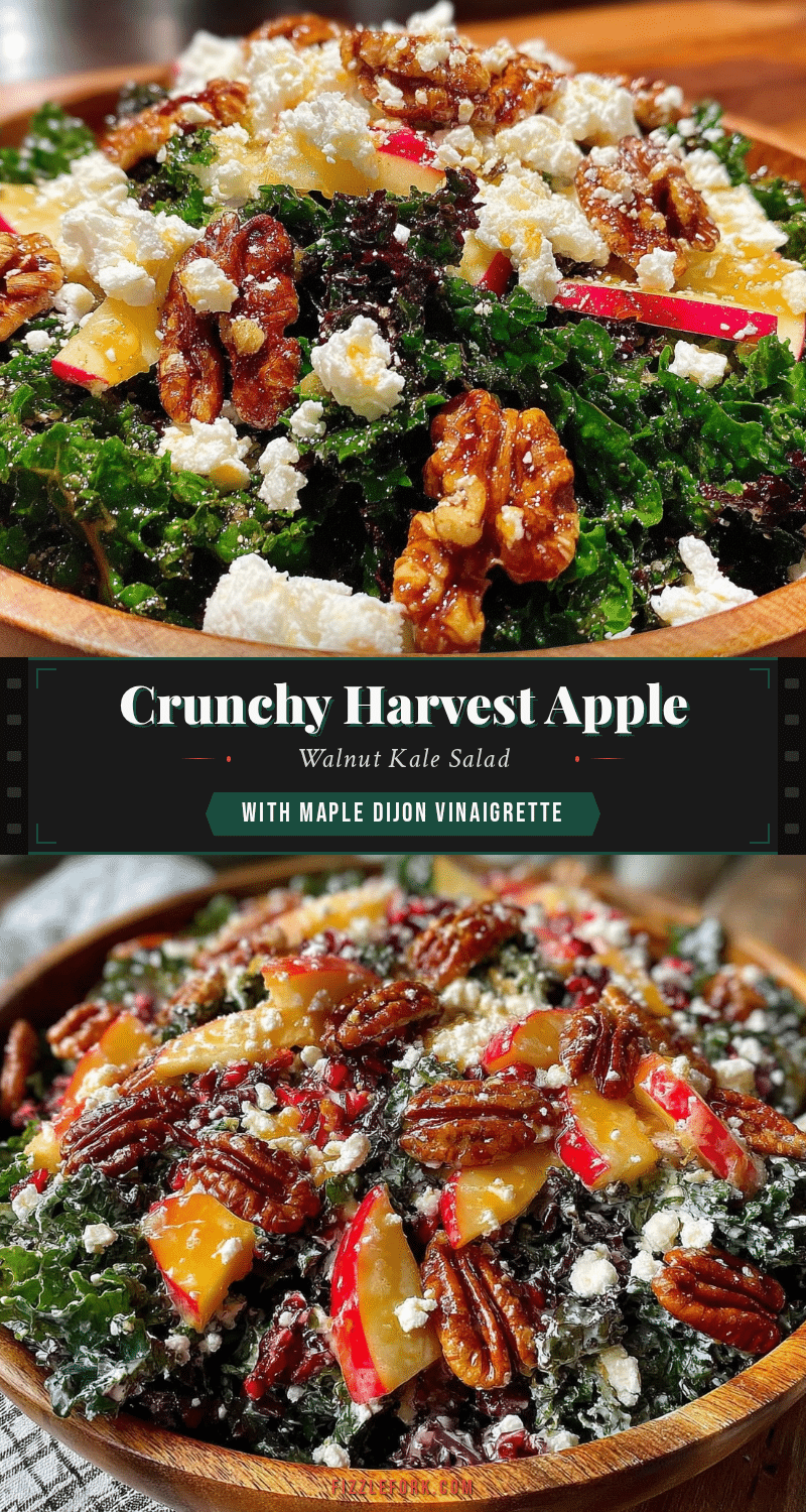 fresh harvest apple walnut kale salad recipe