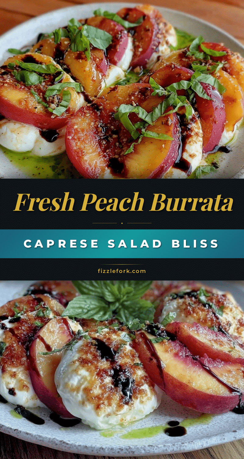 fresh peach burrata caprese salad recipe