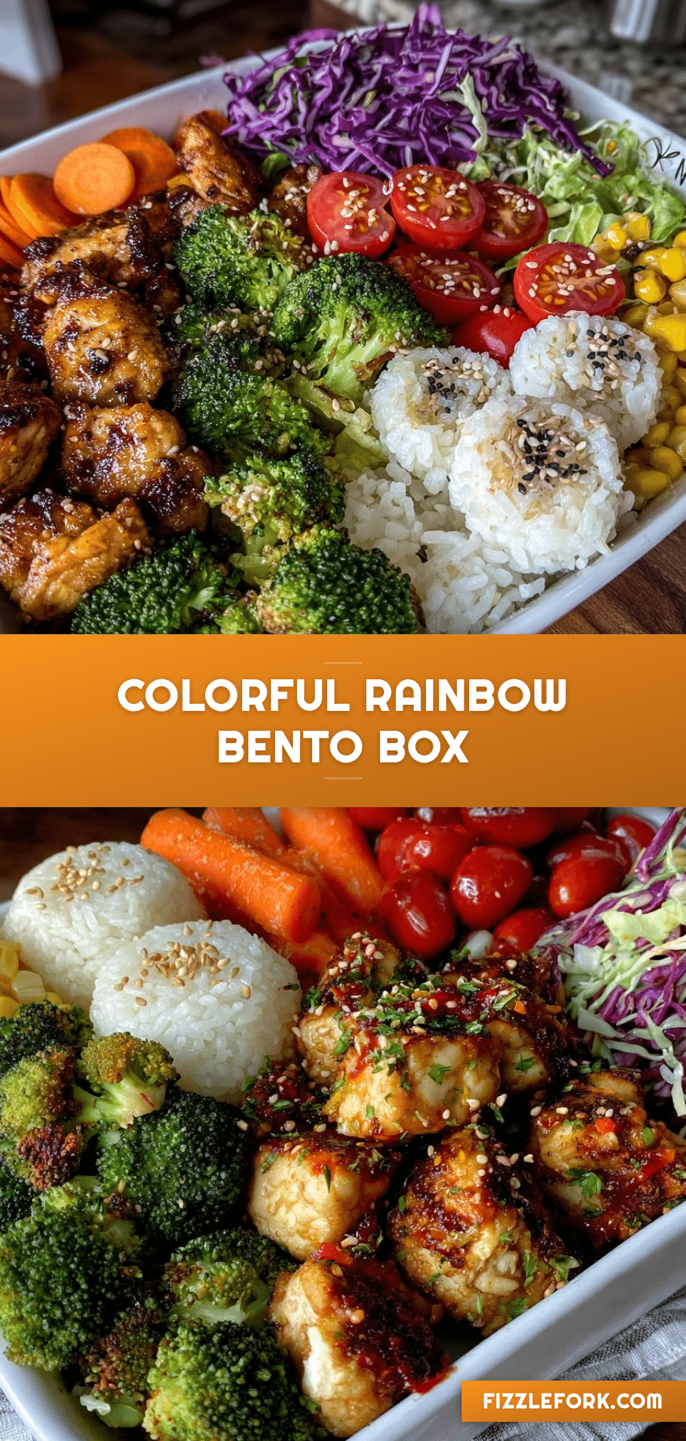 Fresh Rainbow Bento Box Lunch recipe