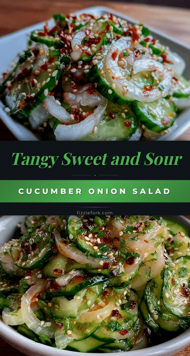 fresh sweet and sour cucumber onion salad recipe