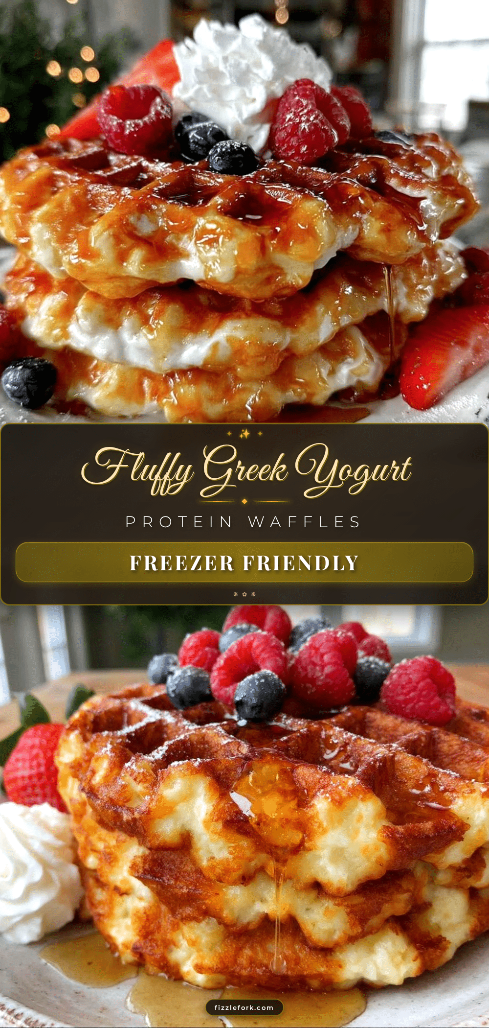 Greek Yogurt Protein Waffles recipe