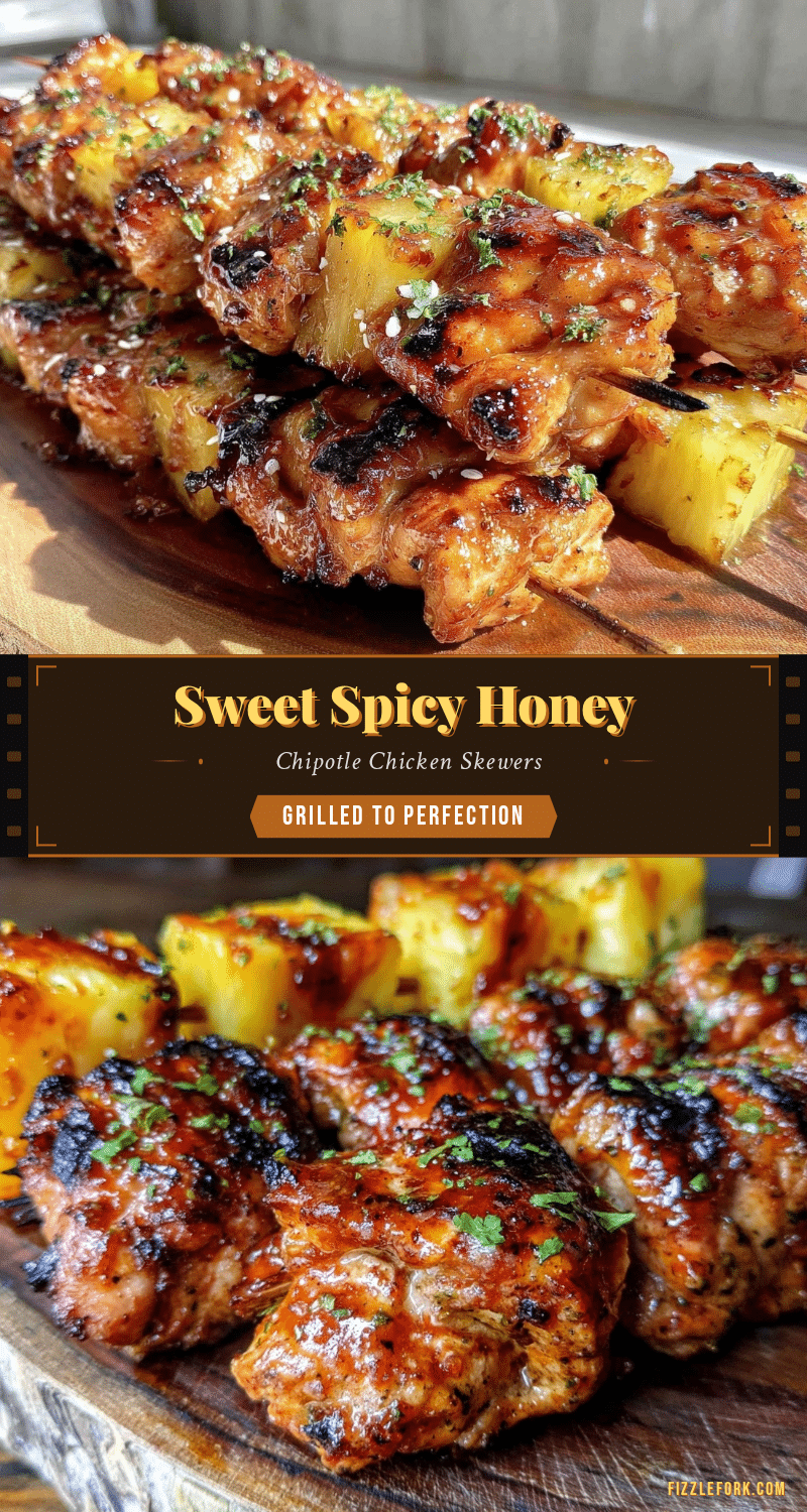 honey chipotle grilled chicken skewers recipe