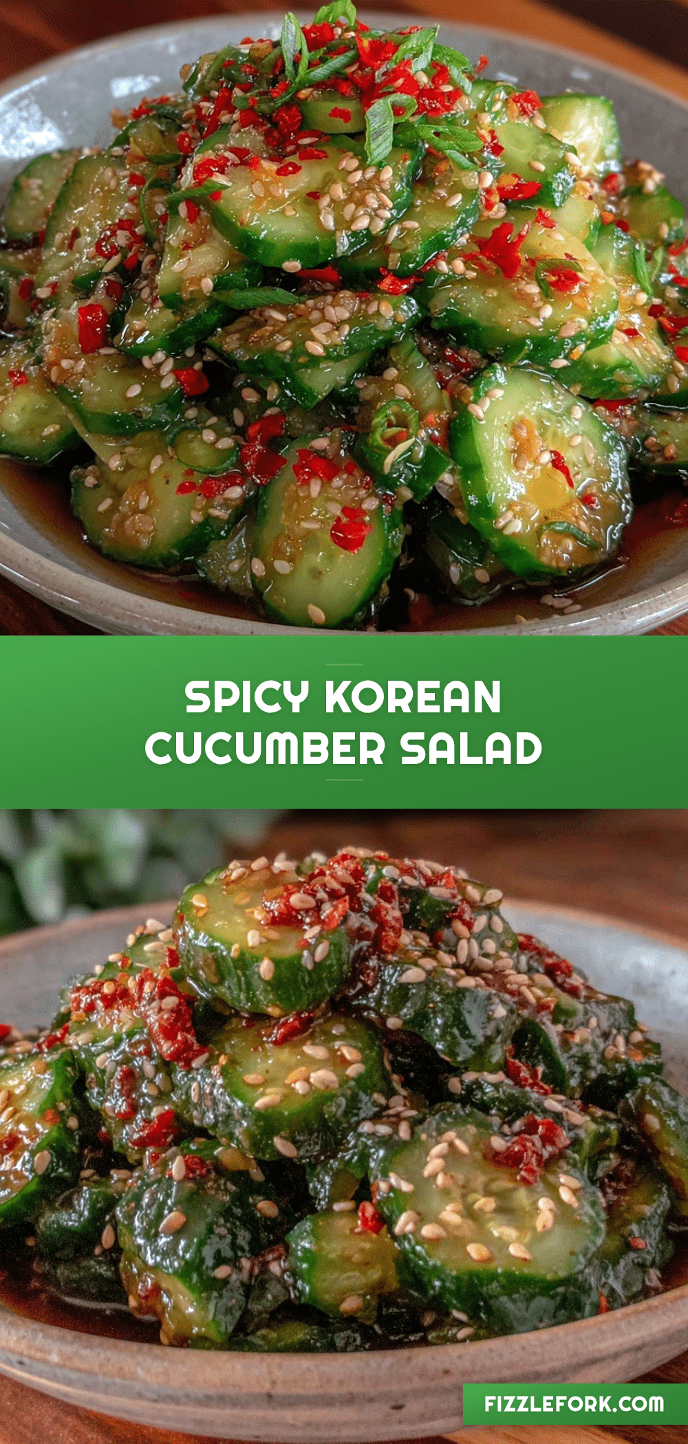 Korean-style spicy cucumber salad recipe