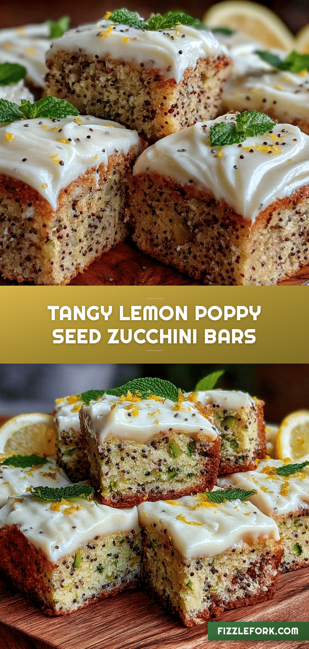 lemon poppy seed zucchini bars recipe
