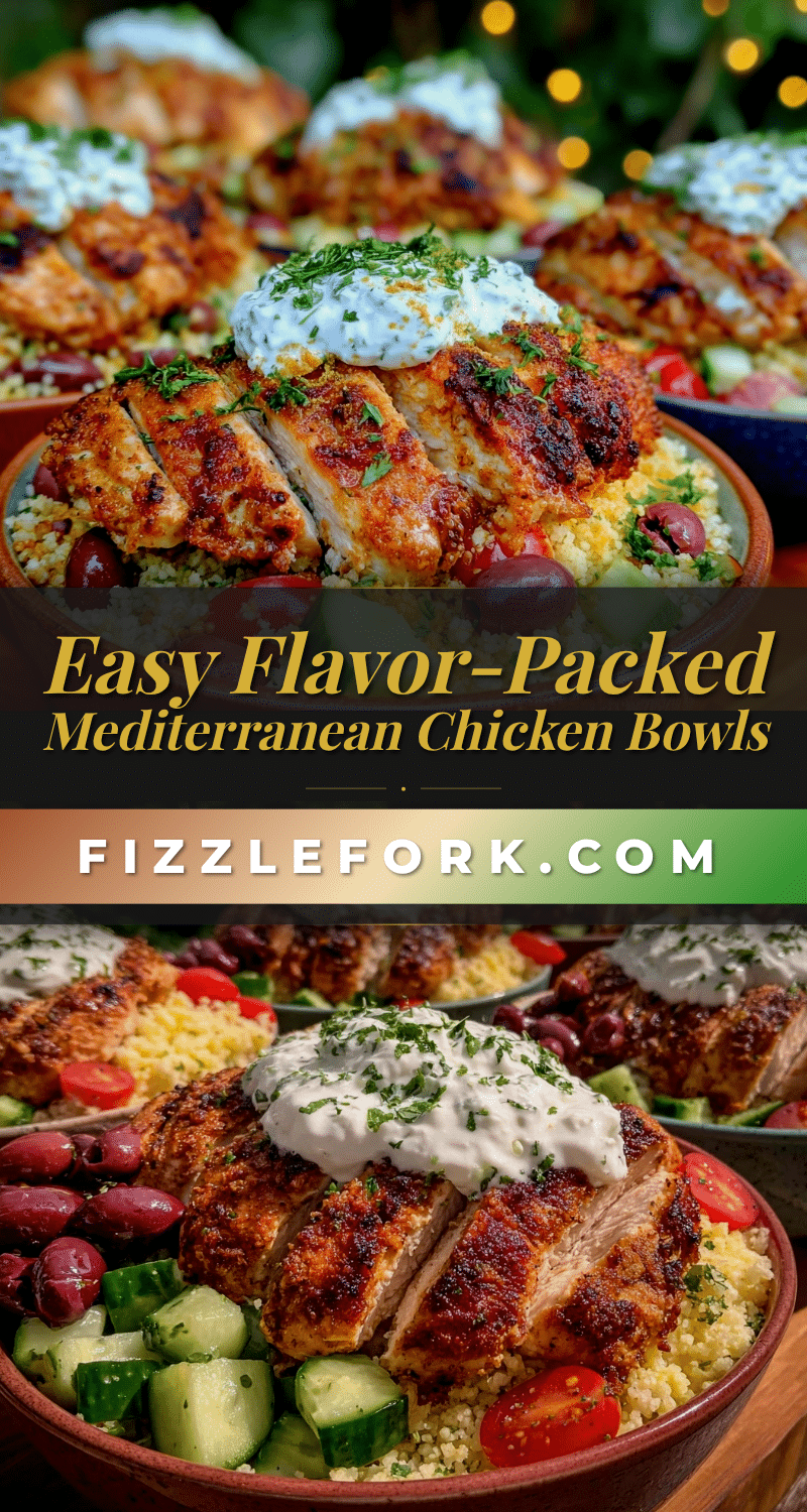 Mediterranean chicken meal prep bowls recipe