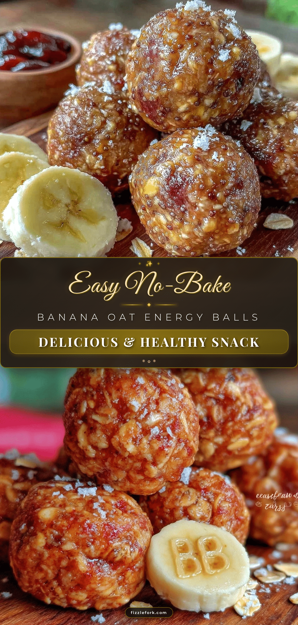 no-bake banana oat energy balls recipe