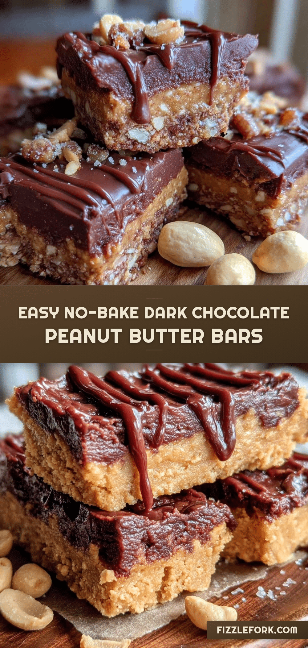no bake dark chocolate peanut butter protein bars recipe