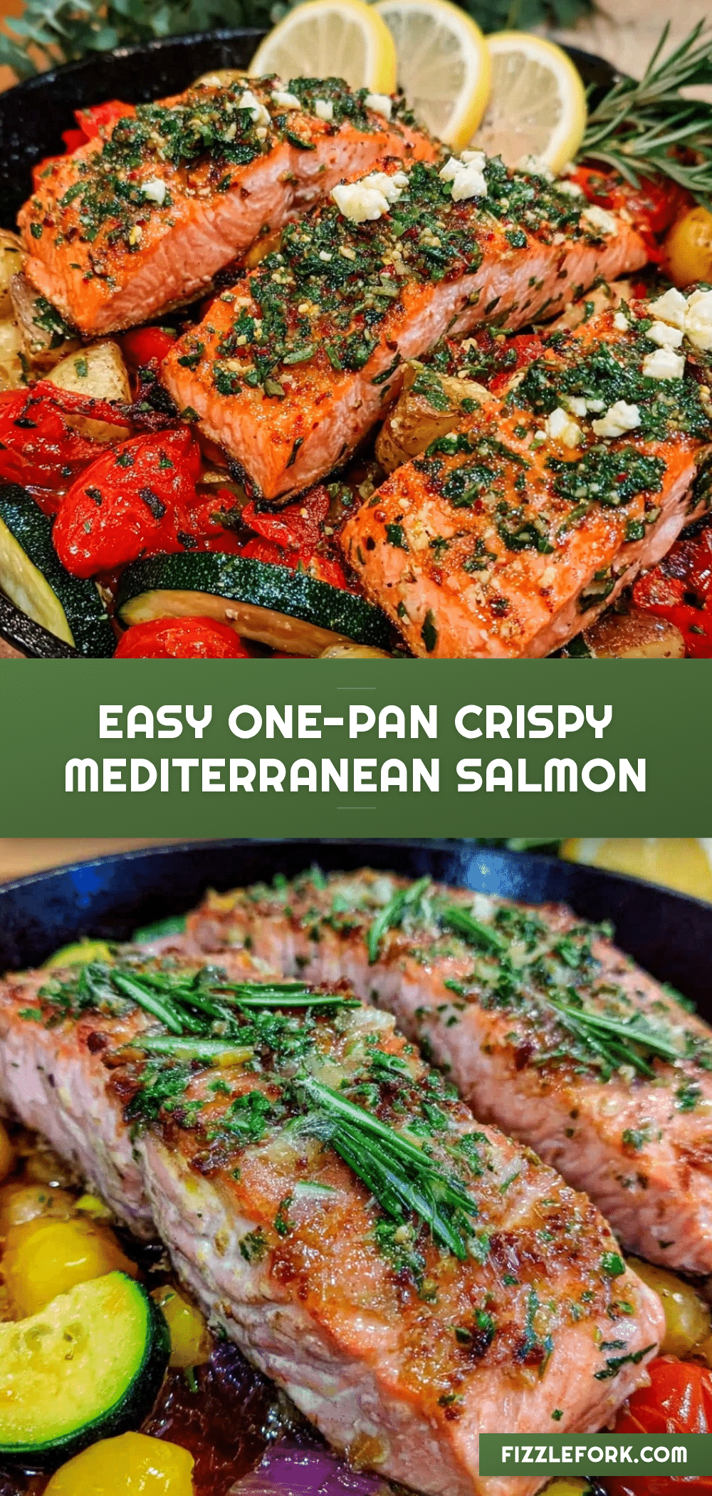 one-pan crispy Mediterranean salmon recipe