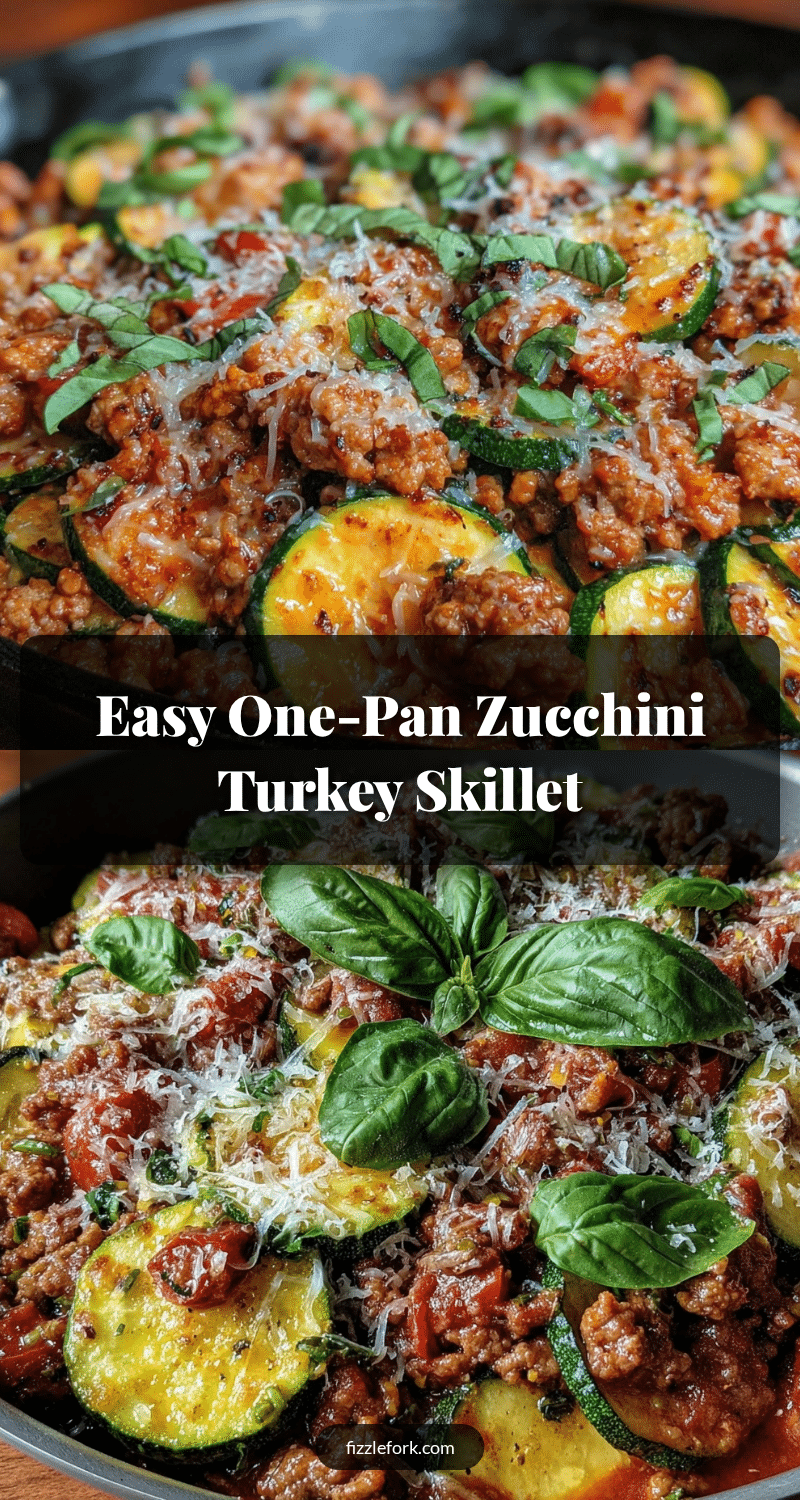 one-pan zucchini ground turkey skillet recipe