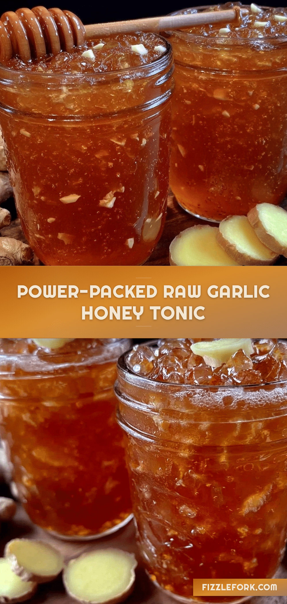 raw garlic honey immune tonic recipe