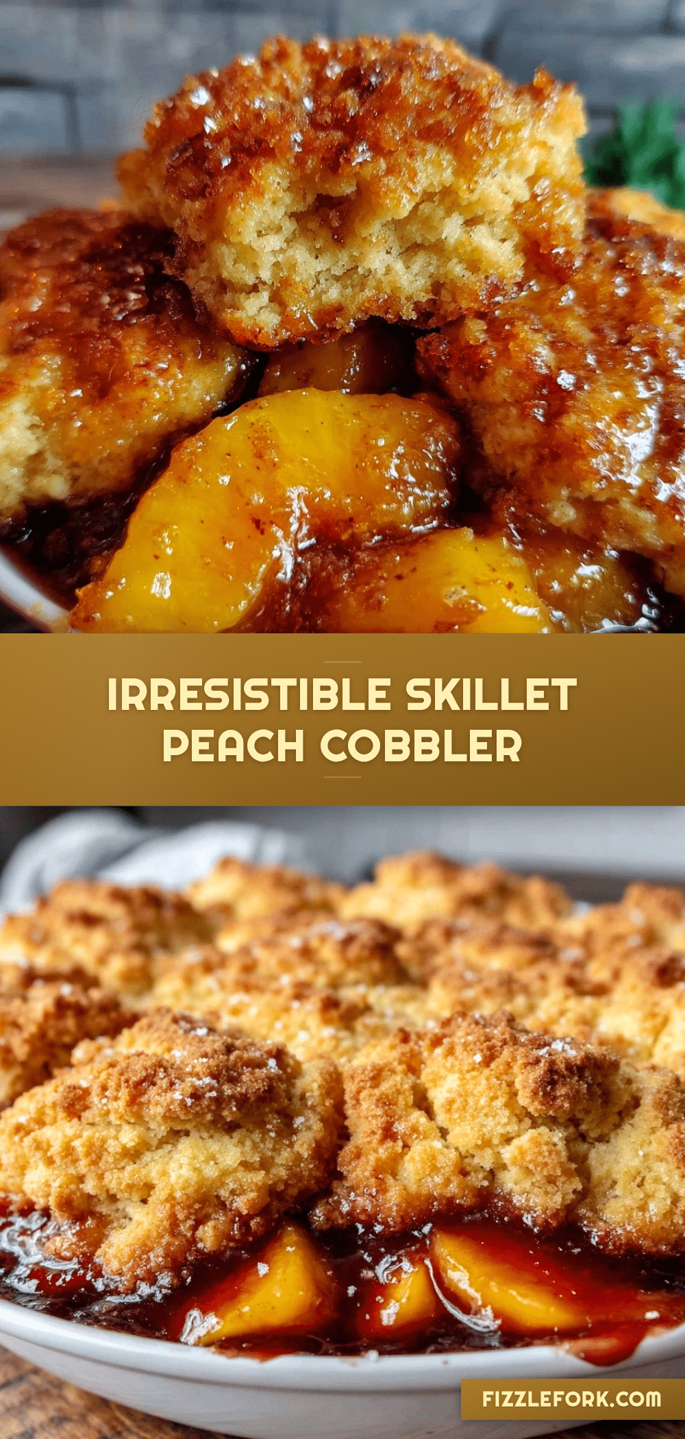 skillet peach cobbler recipe