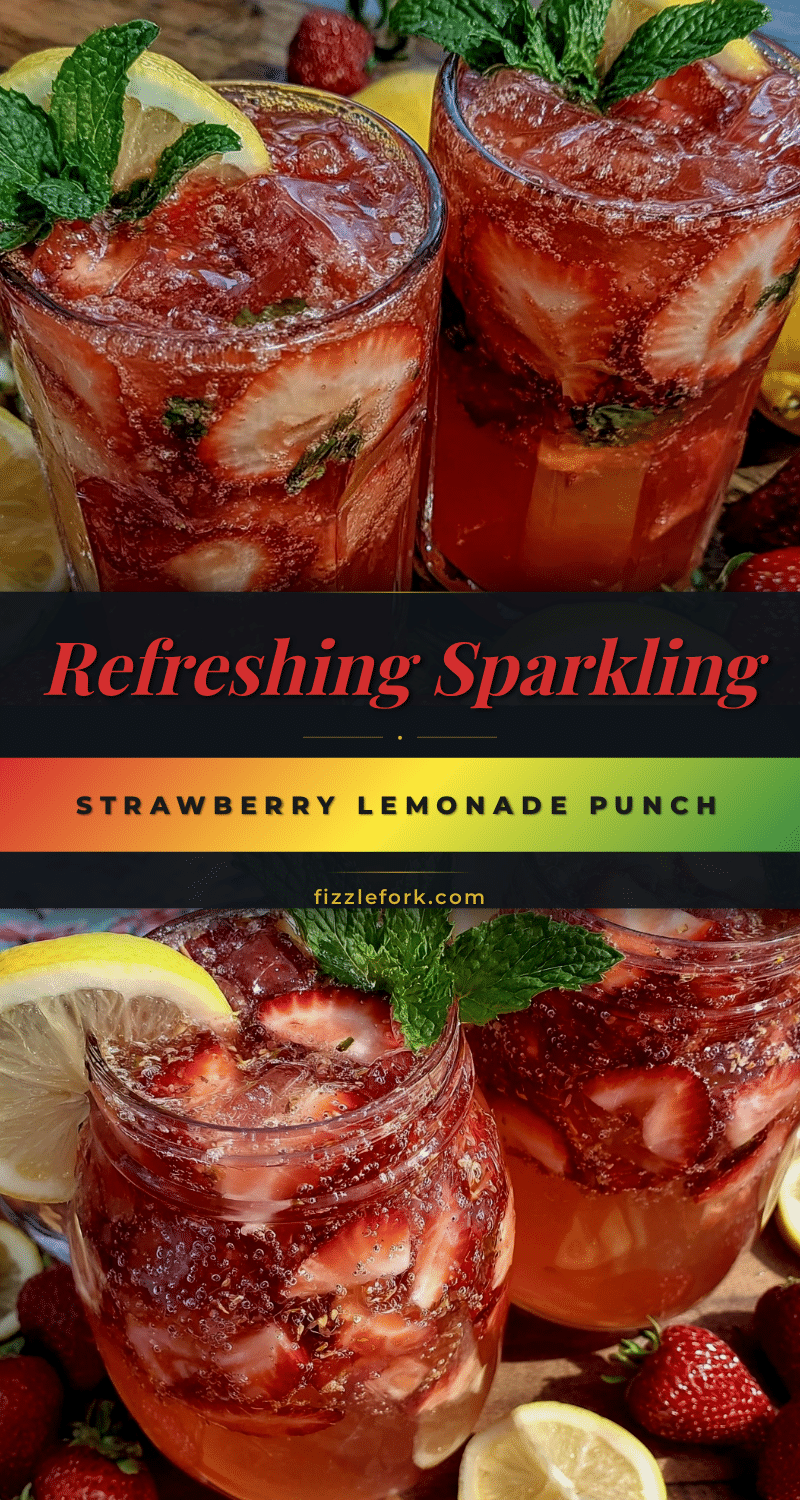 sparkling strawberry lemonade punch recipe