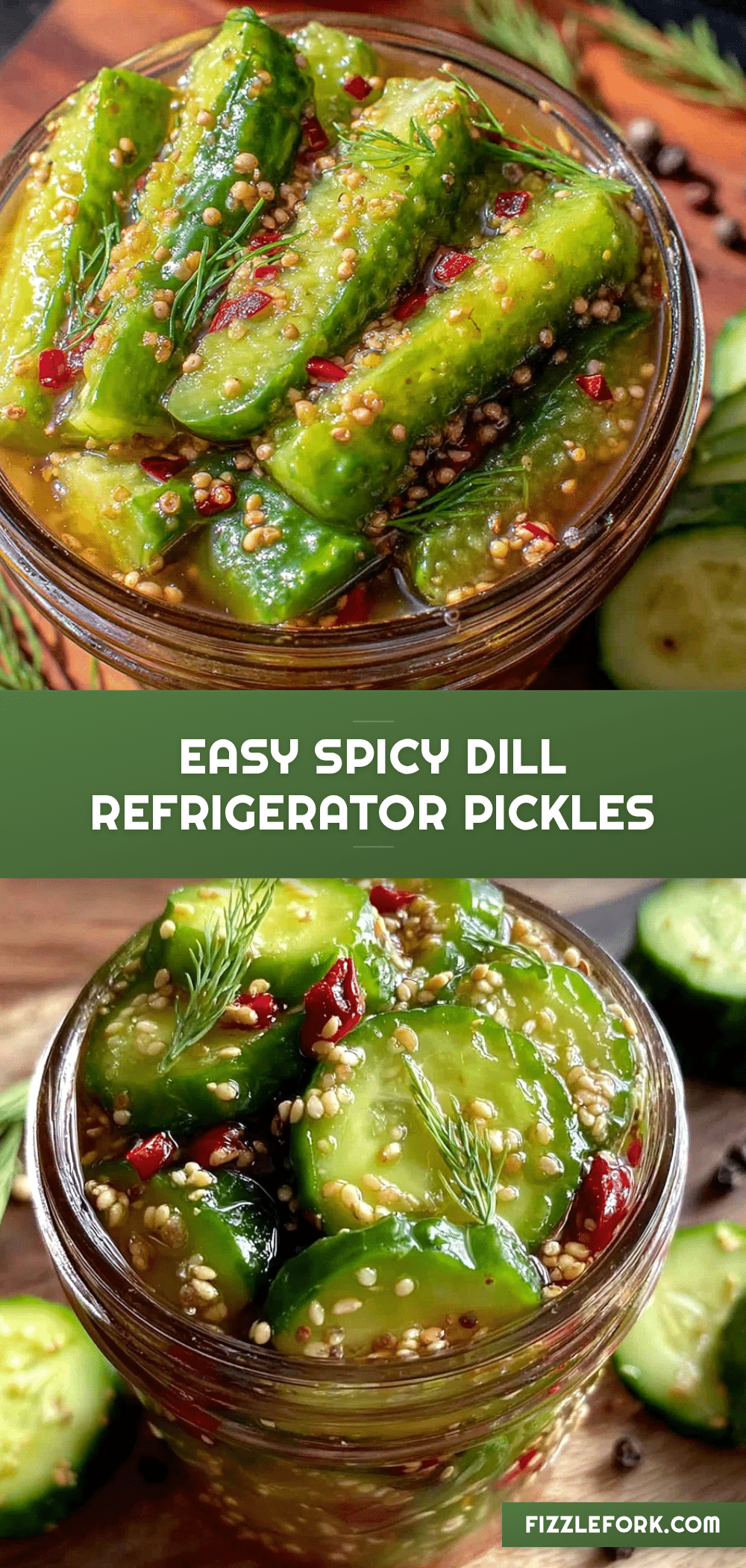 spicy dill refrigerator pickles recipe