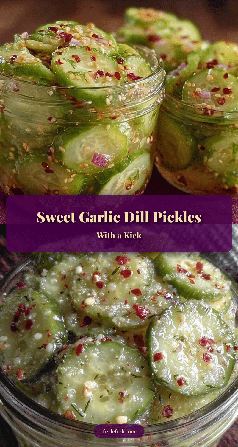 sweet garlic dill refrigerator pickles recipe