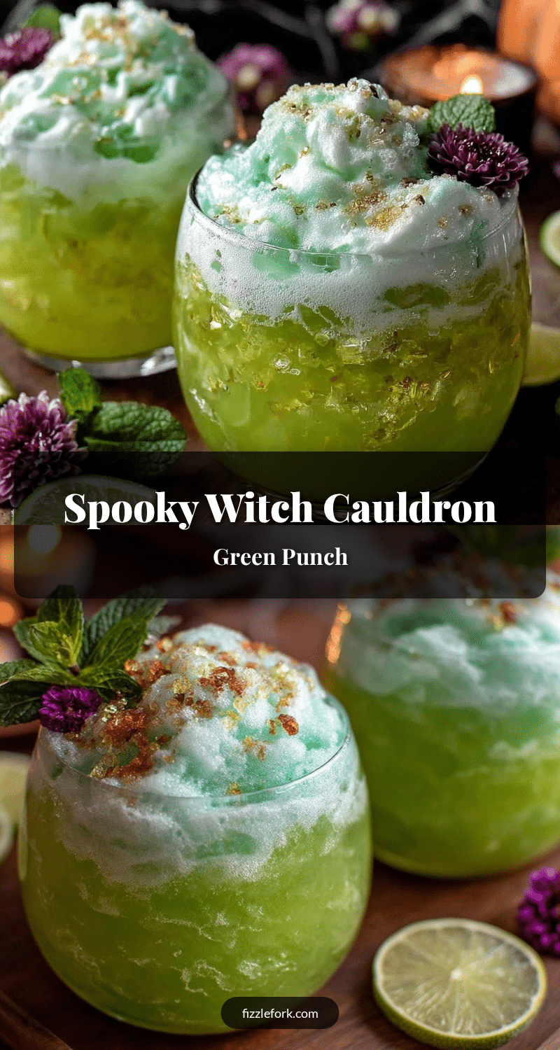 witch cauldron green punch recipe