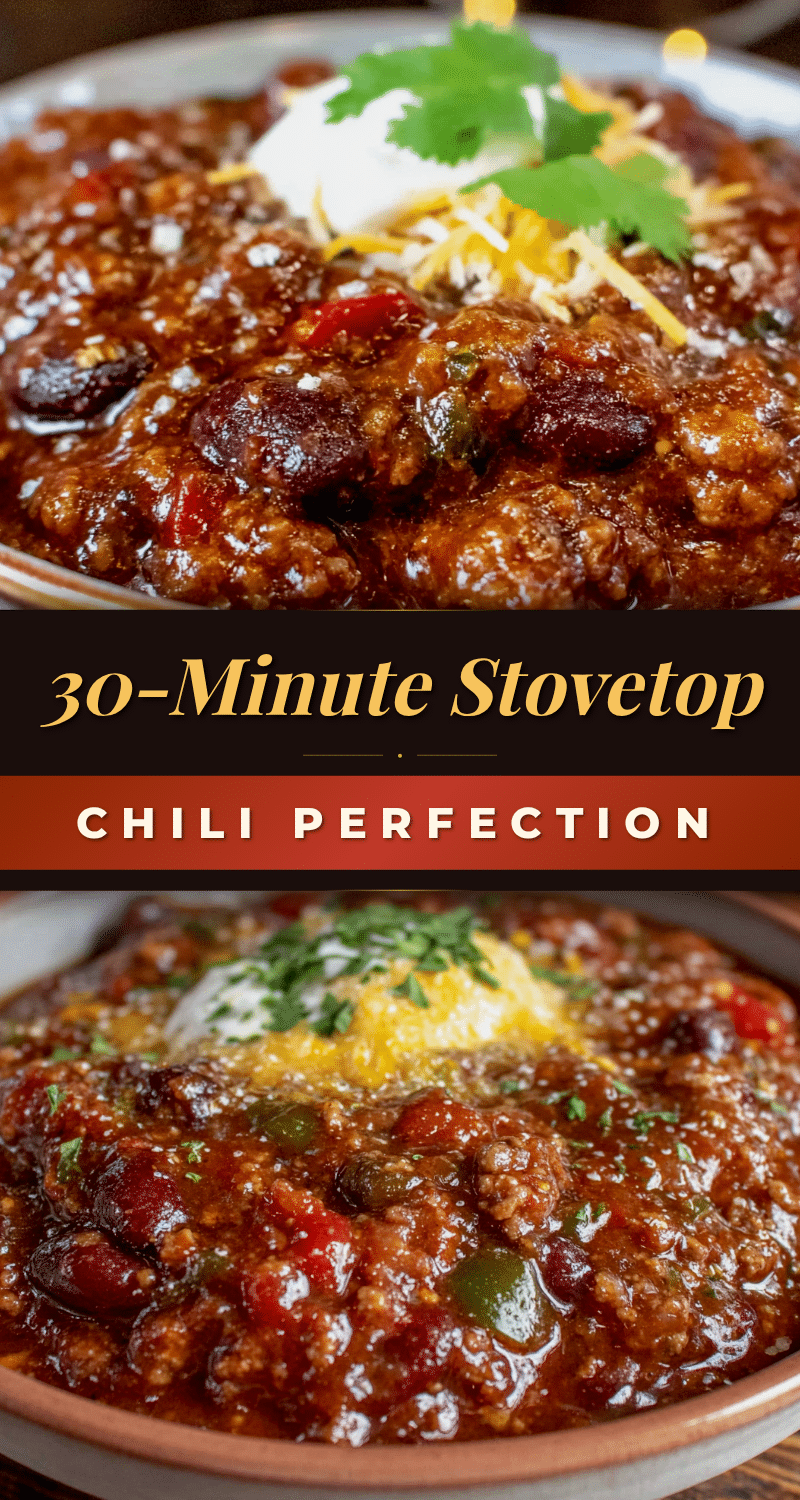 30-minute ground beef chili recipe