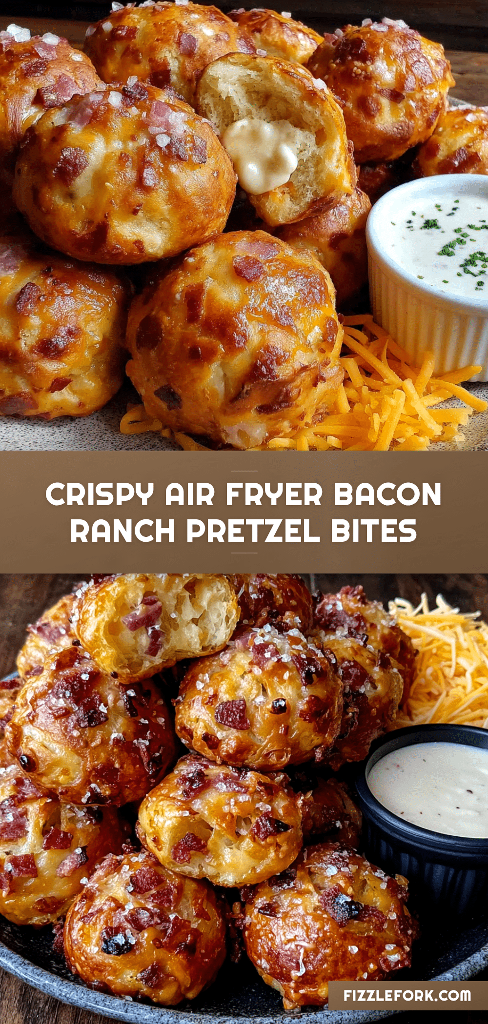 air fryer bacon ranch pretzel bites recipe