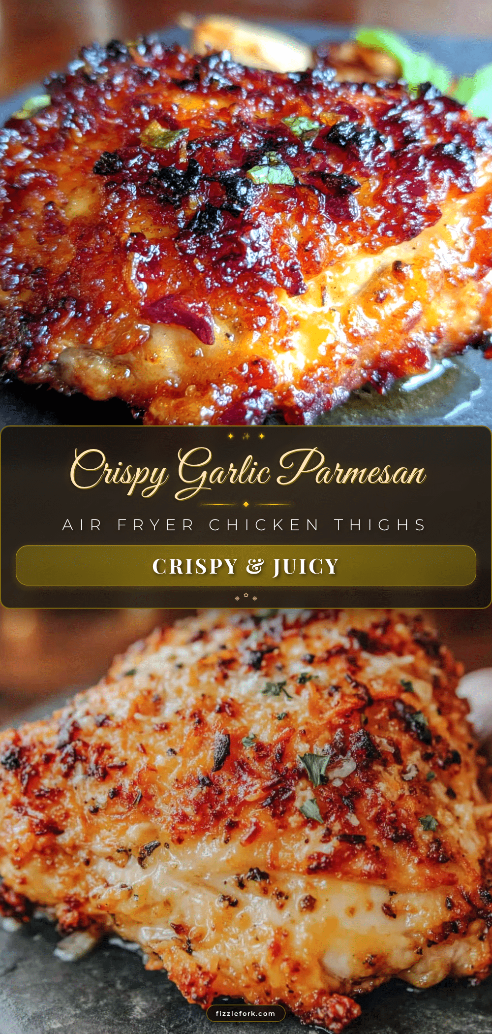 air fryer garlic parmesan chicken thighs recipe