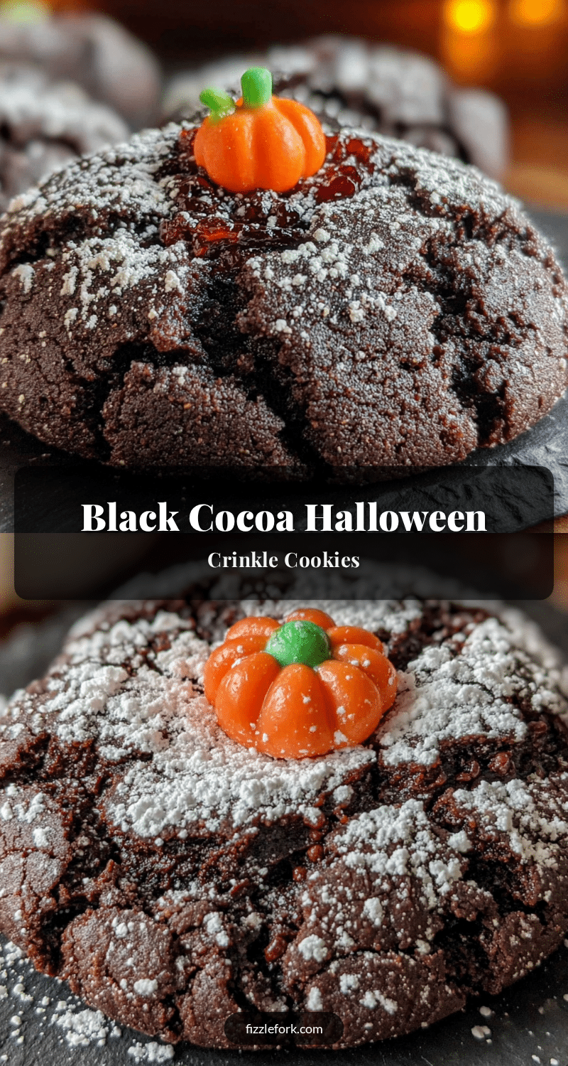 black cocoa halloween crinkle cookies recipe