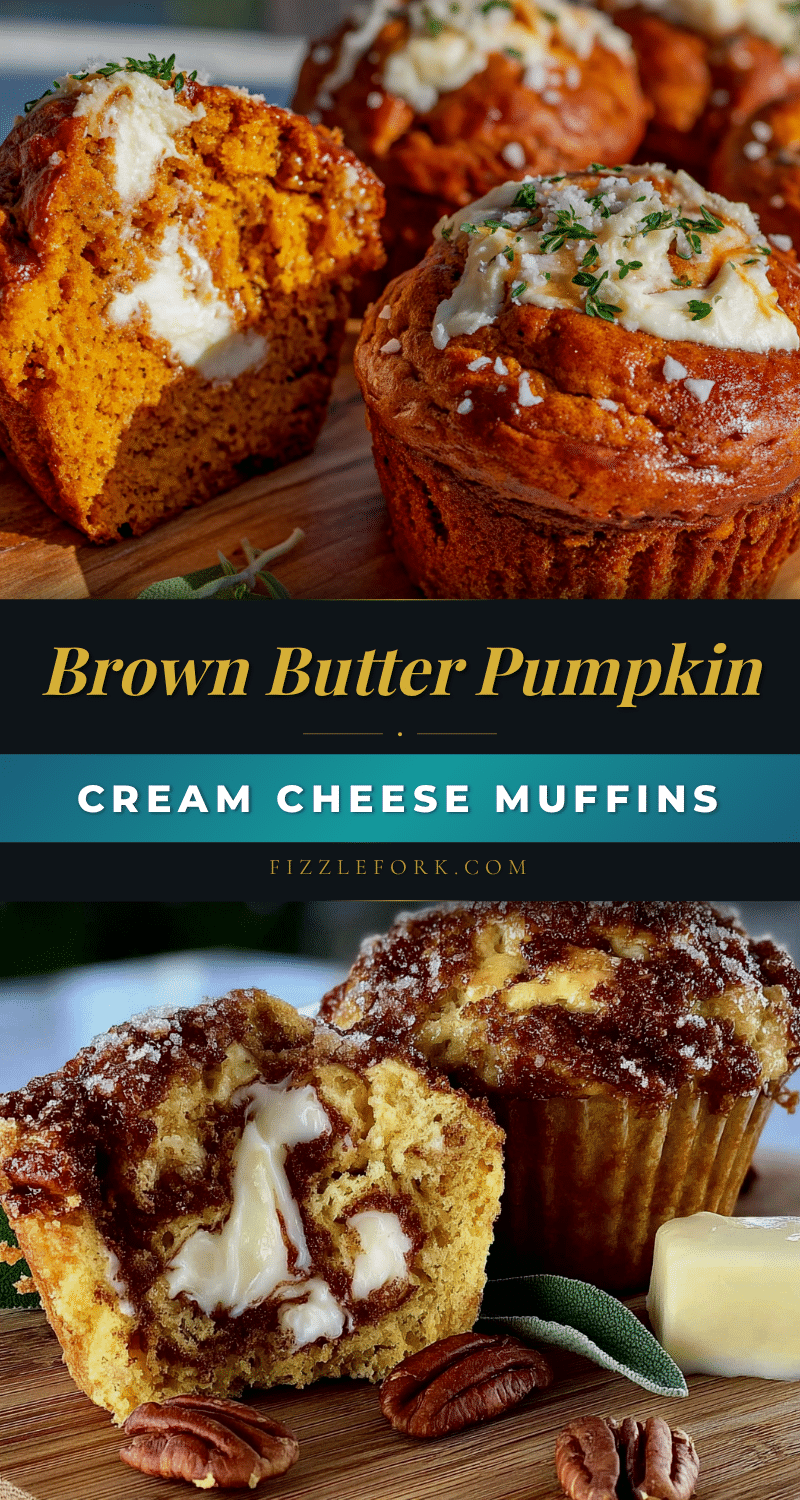 brown butter pumpkin cream cheese muffins recipe