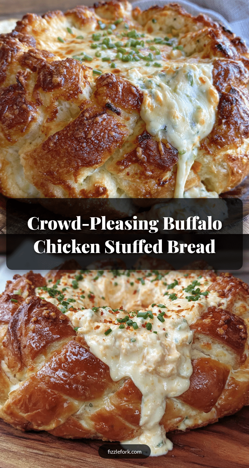 buffalo chicken dip stuffed bread ring recipe