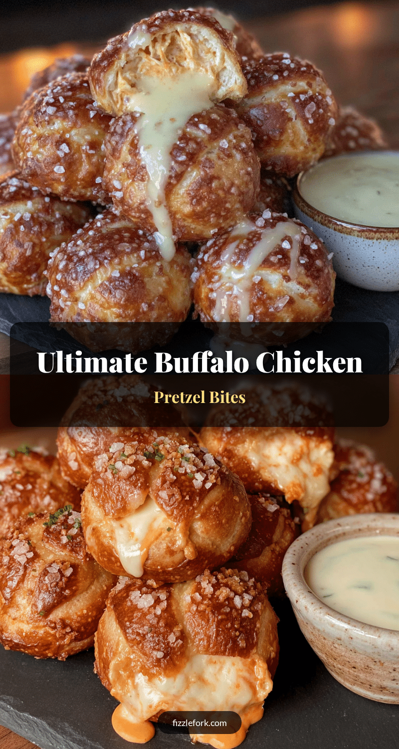 Buffalo Chicken Pretzel Bites recipe