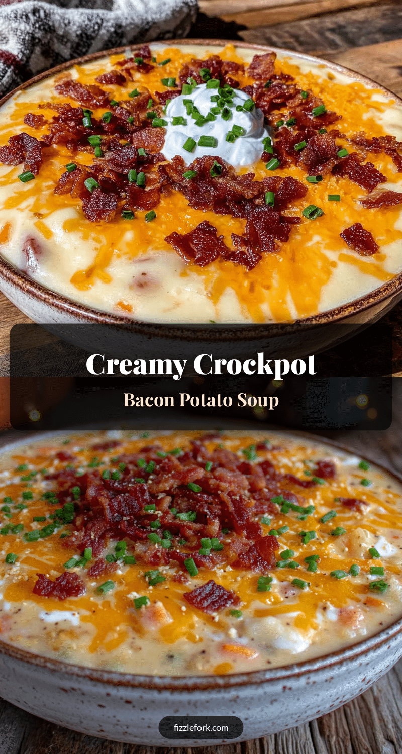 creamy crockpot potato soup with bacon recipe