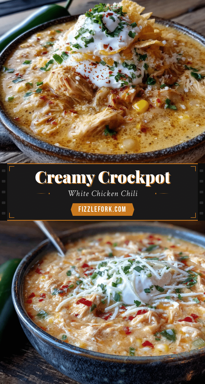 creamy crockpot white chicken chili recipe