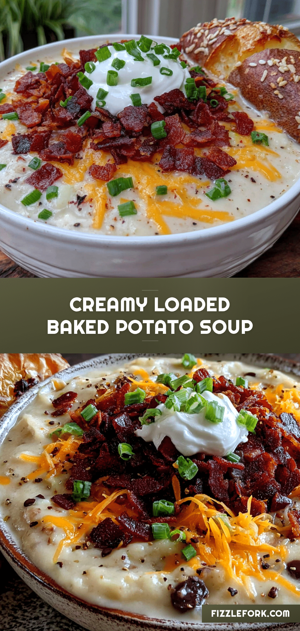 creamy loaded baked potato soup with bacon recipe