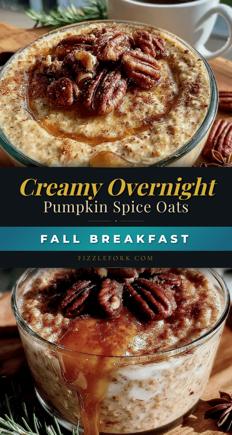 creamy overnight pumpkin spice oats with pecans recipe
