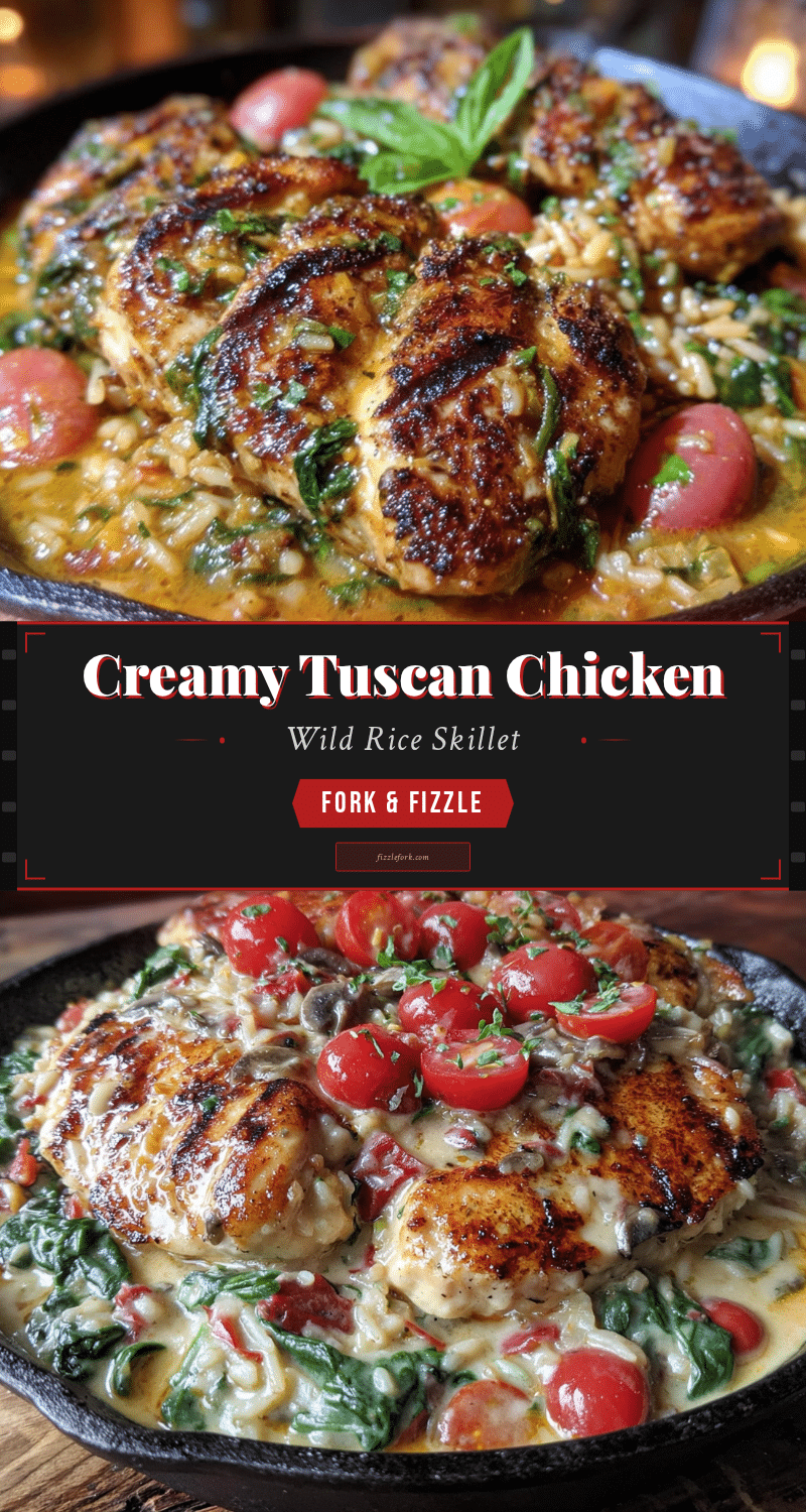 creamy tuscan chicken and wild rice skillet recipe