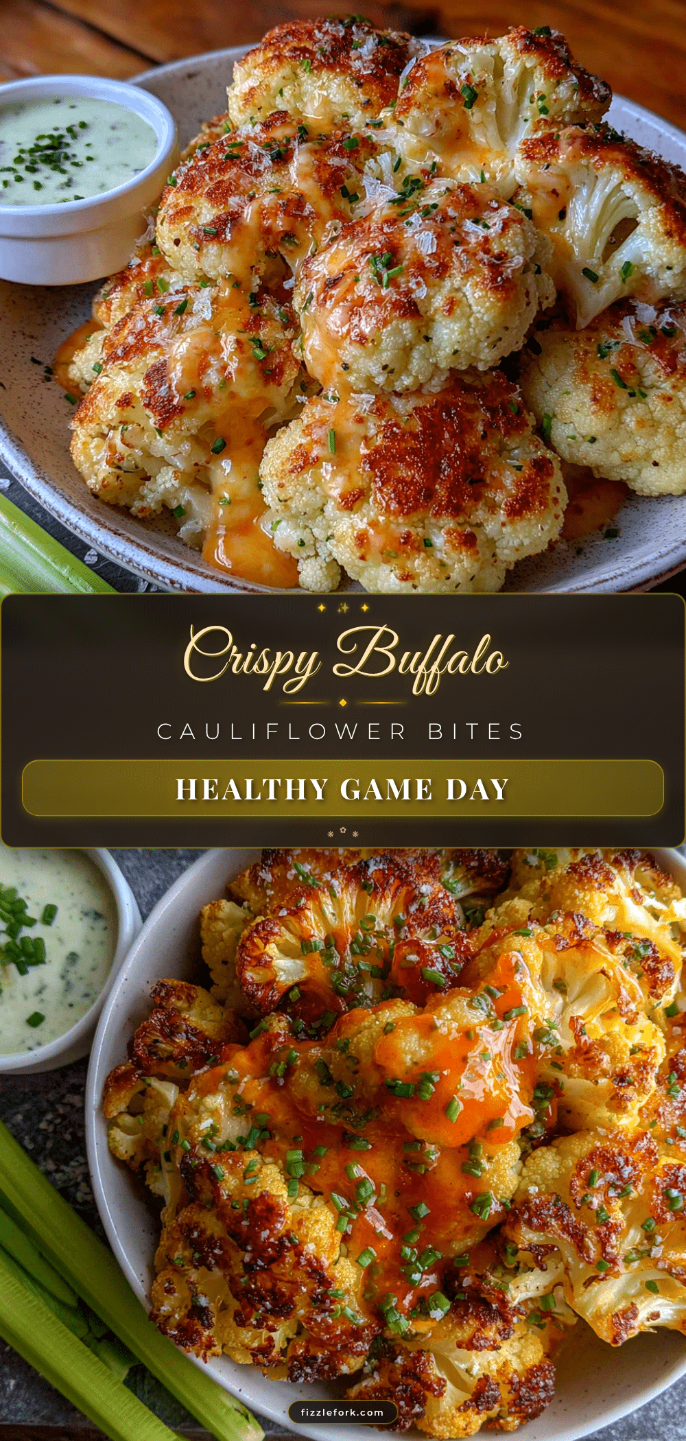 crispy baked buffalo cauliflower bites recipe