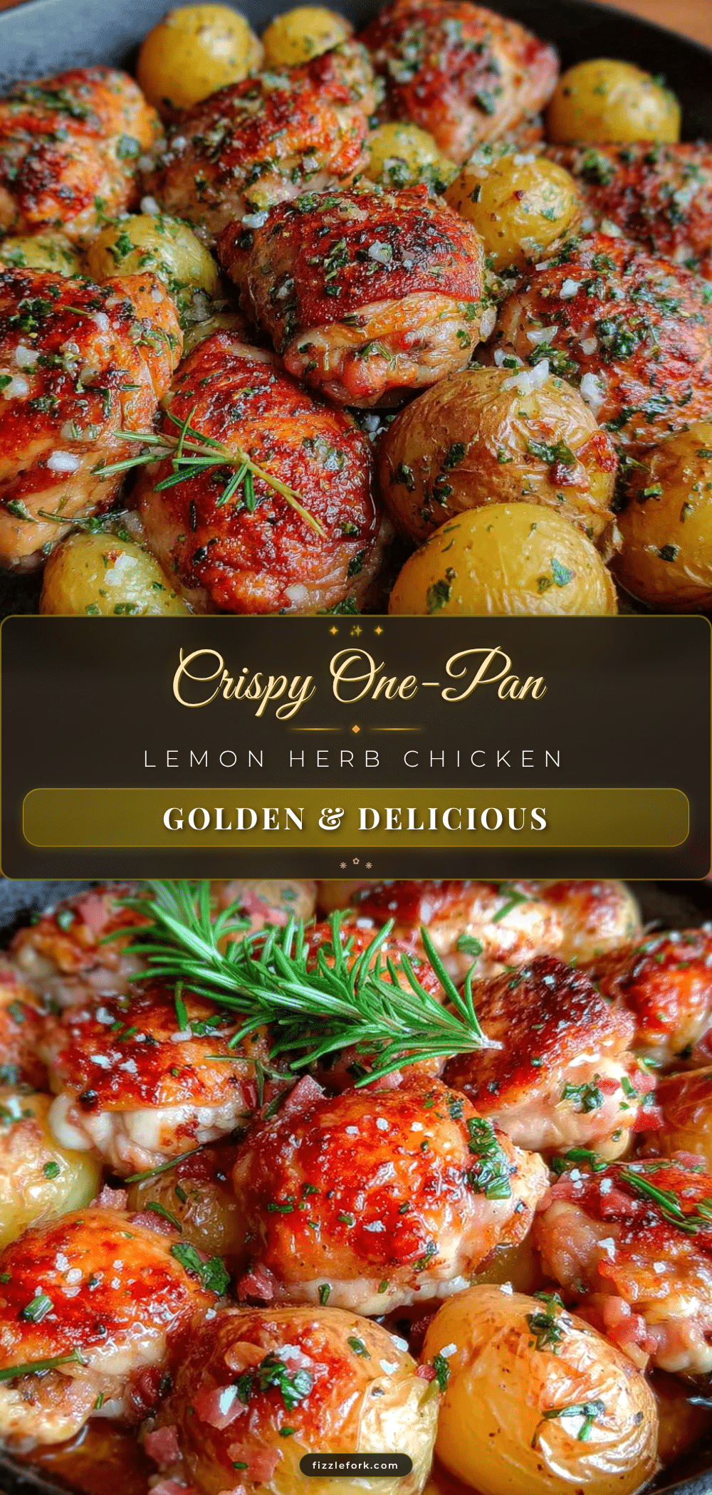 crispy one-pan lemon herb chicken thighs recipe