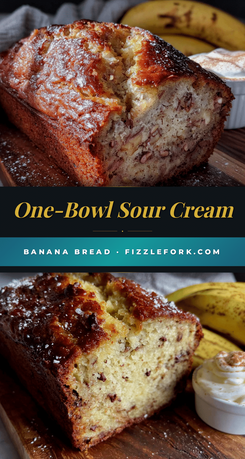 easy one-bowl sour cream banana bread recipe