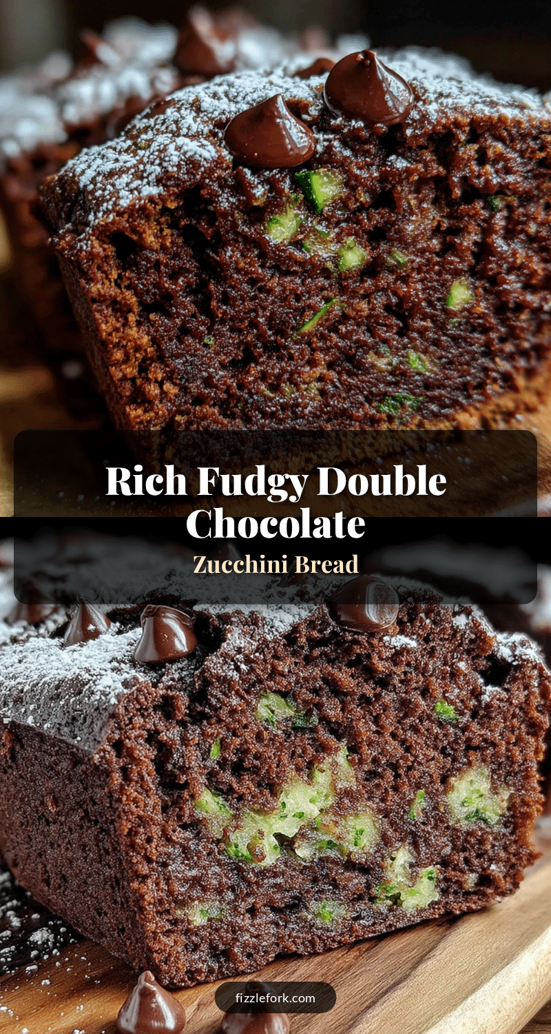 fudgy double chocolate zucchini bread recipe