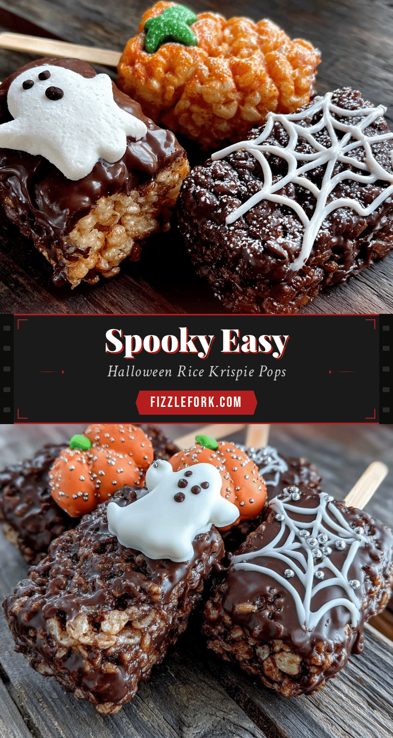 halloween rice krispie treat pops recipe