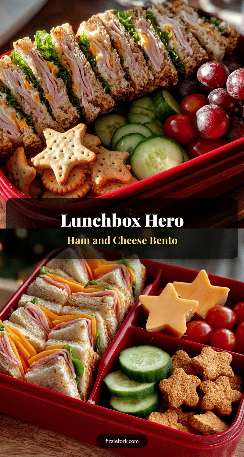 ham and cheese bento lunchbox recipe