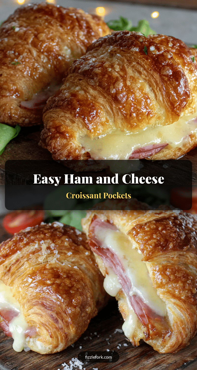 ham and cheese croissant pockets recipe