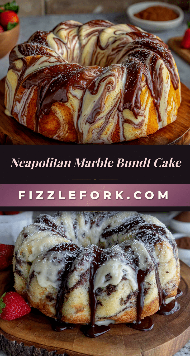 Neapolitan marble bundt cake recipe