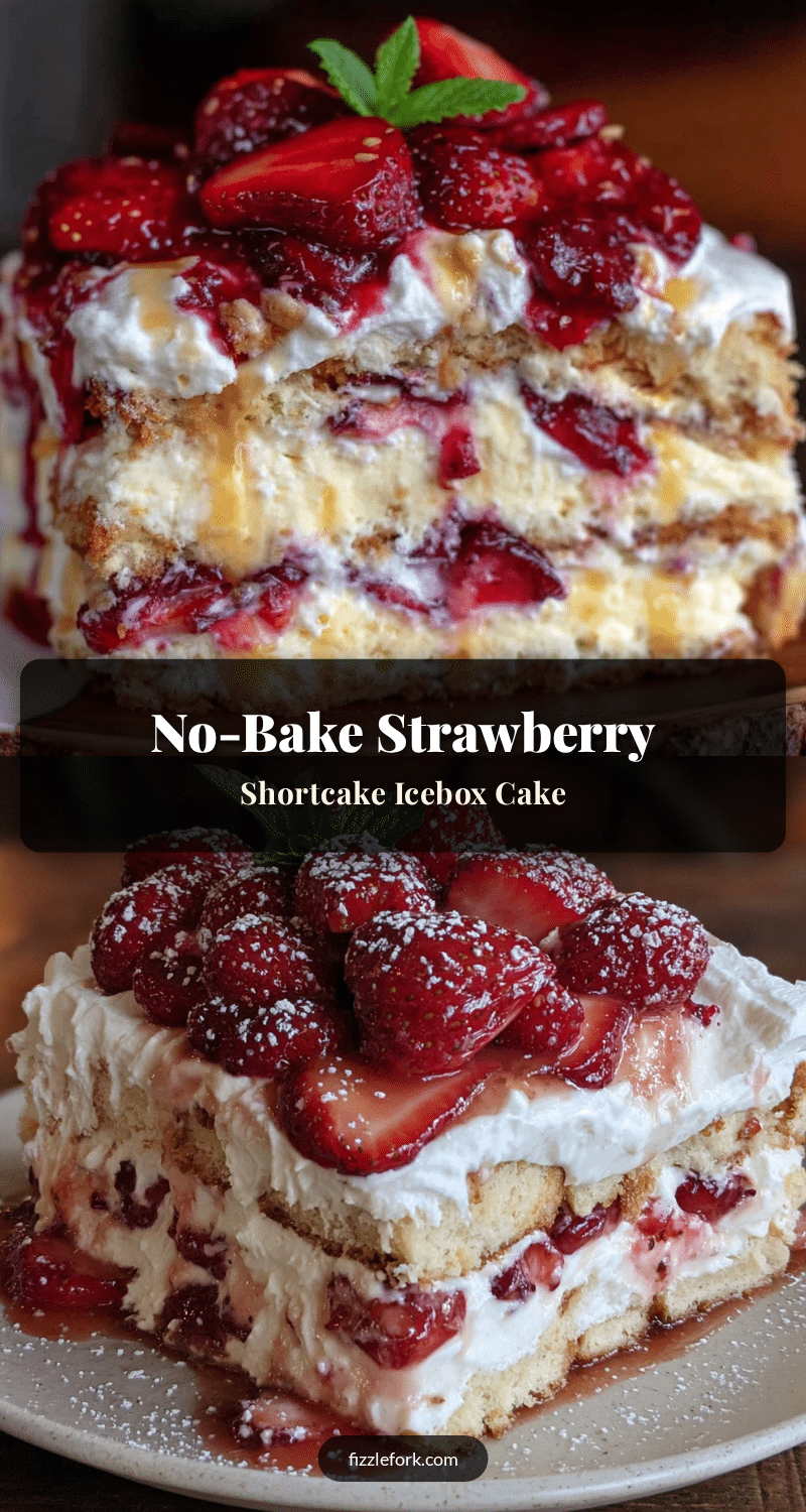 no-bake strawberry shortcake icebox cake recipe