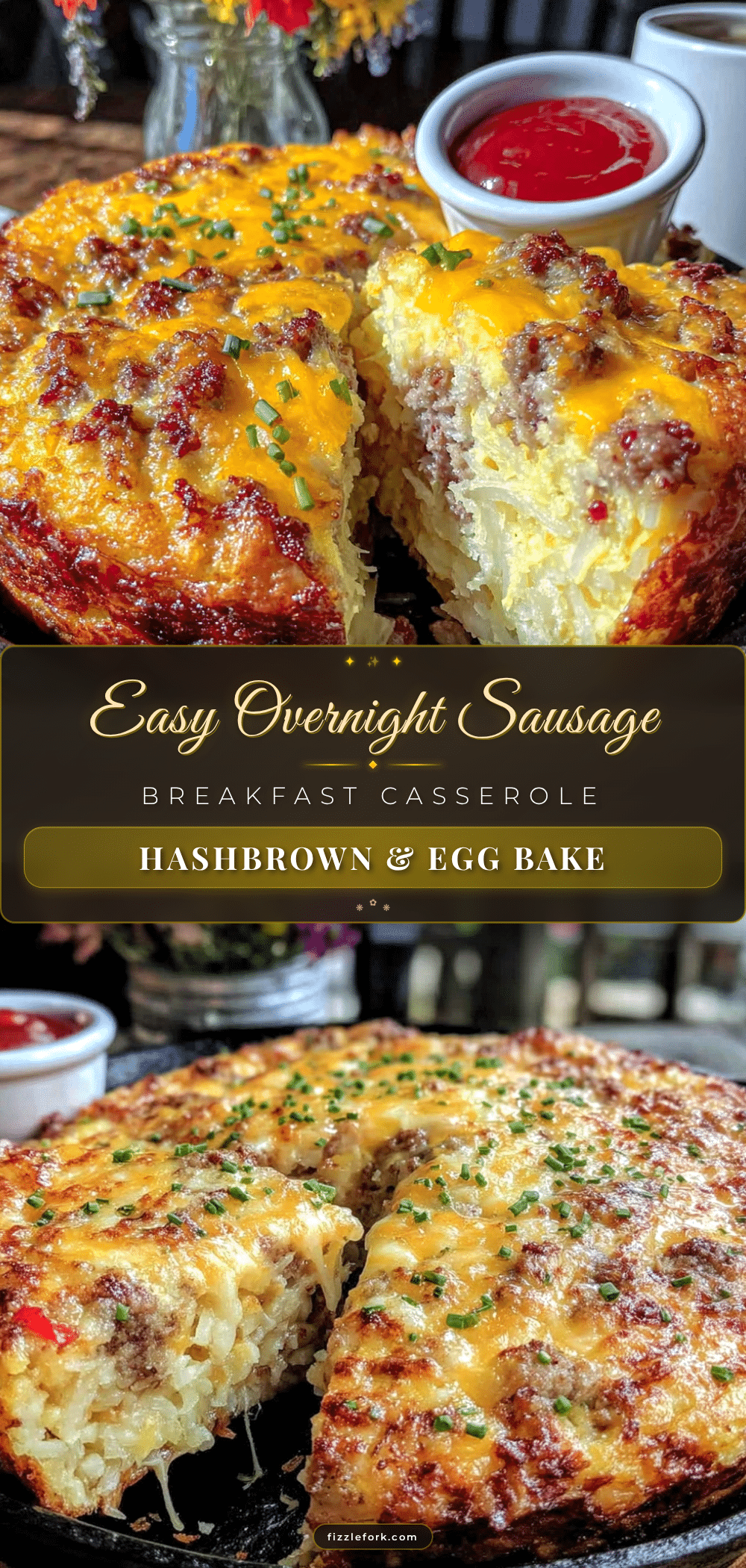 overnight sausage and hashbrown breakfast casserole recipe