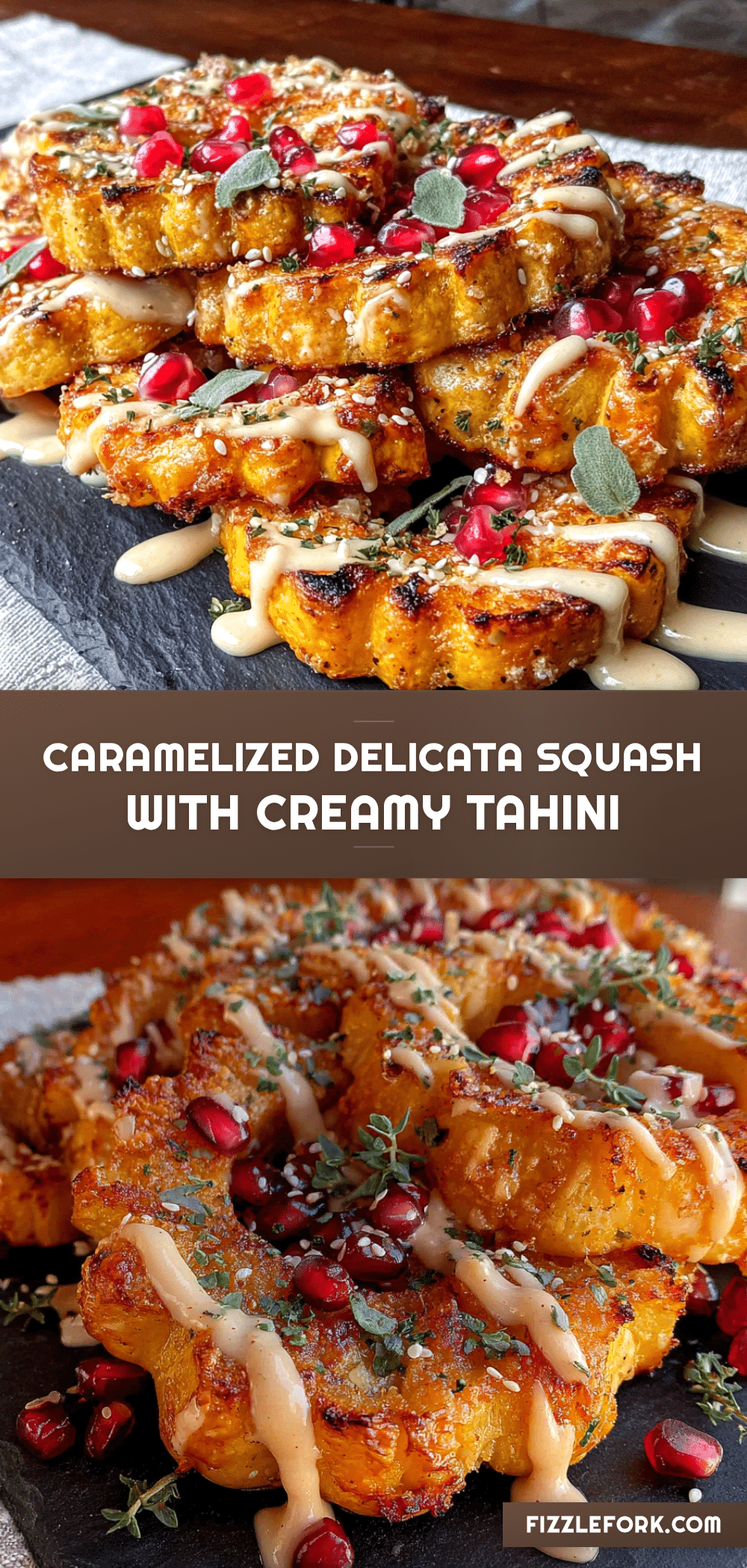 perfect roasted delicata squash with maple tahini drizzle recipe