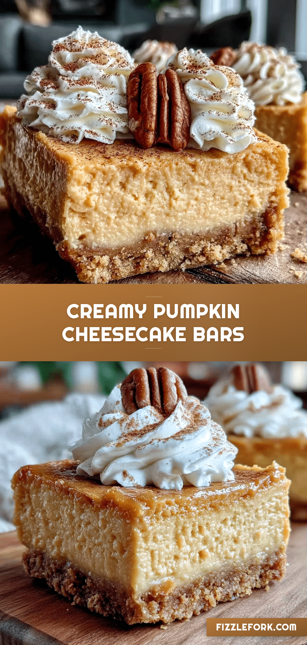 Pumpkin Cheesecake Bars recipe