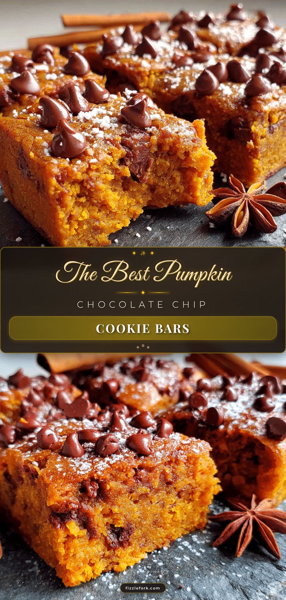 pumpkin chocolate chip cookie bars recipe