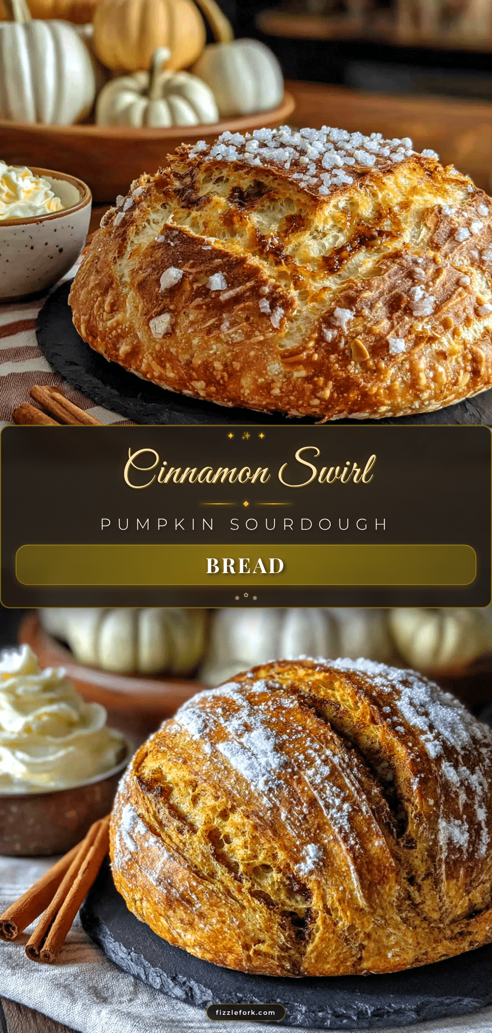pumpkin sourdough discard bread with cinnamon swirl recipe