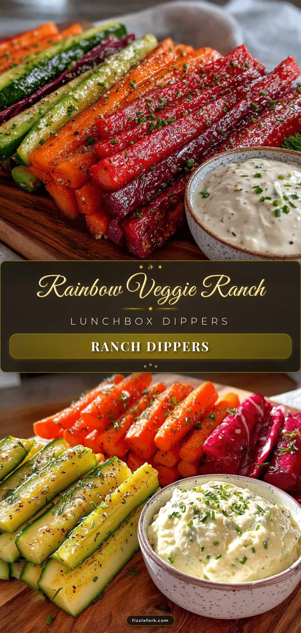 rainbow veggie ranch dippers recipe