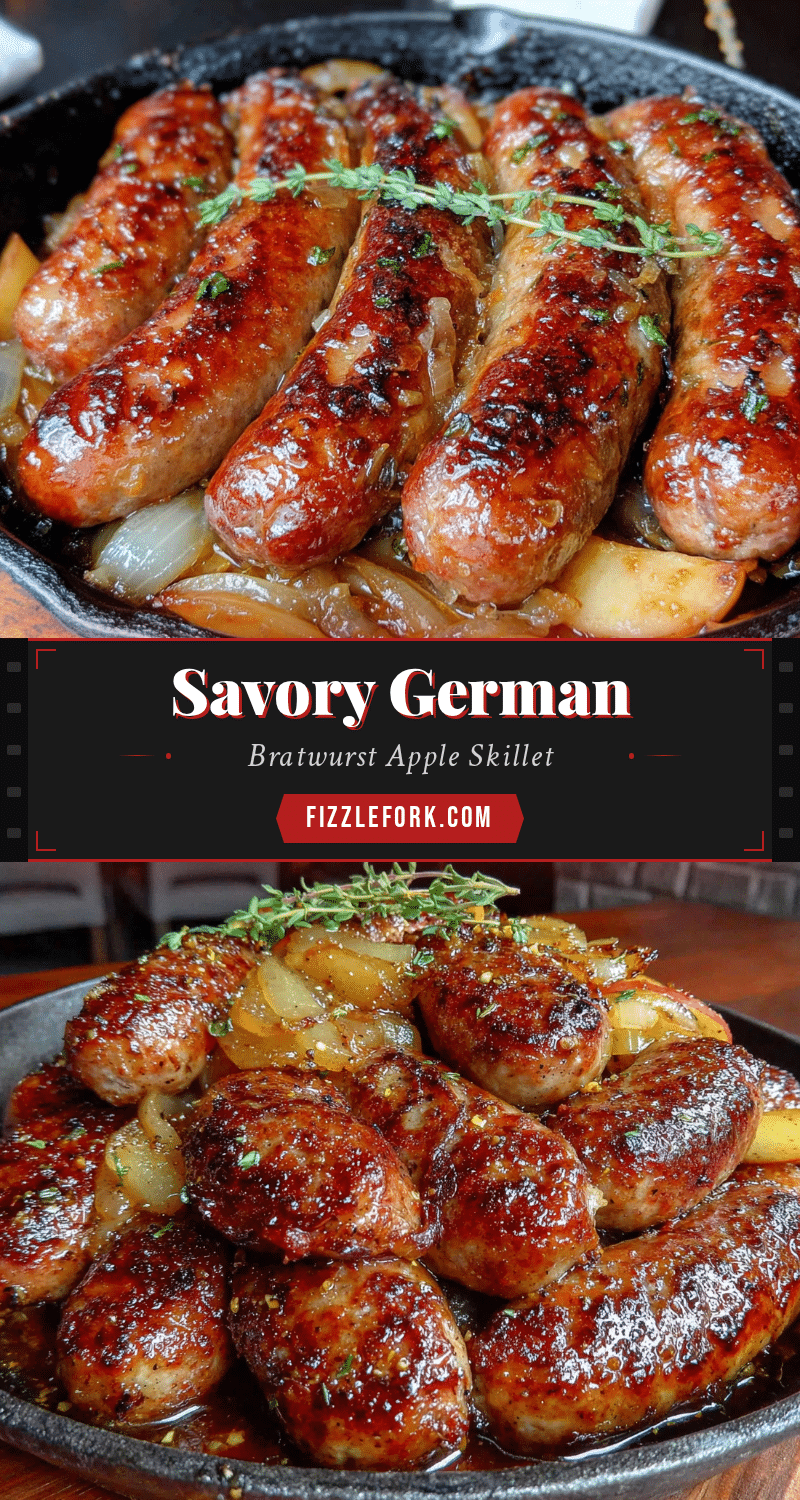 Savory German Bratwurst Apple Skillet recipe