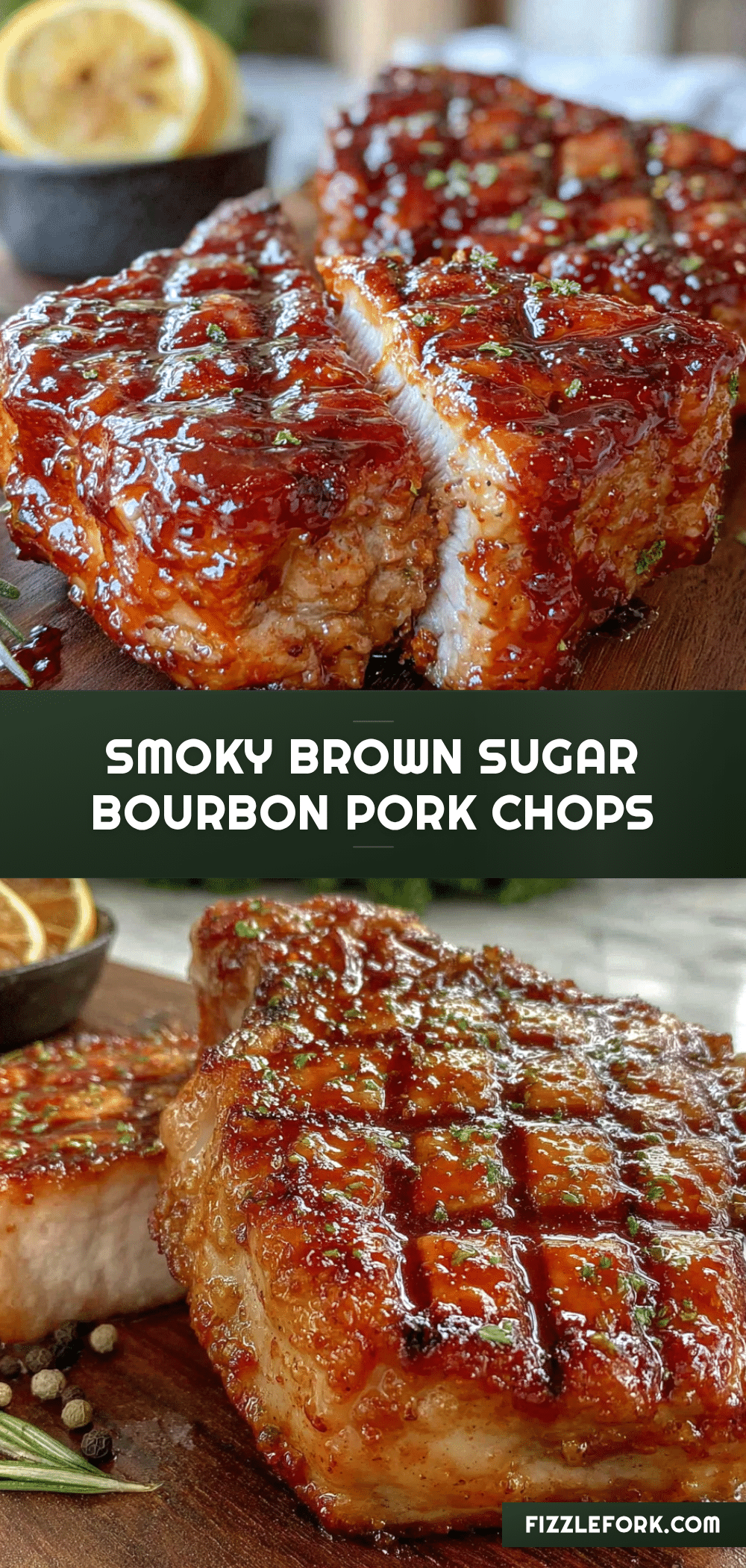 Smoky brown sugar bourbon pork chops recipe