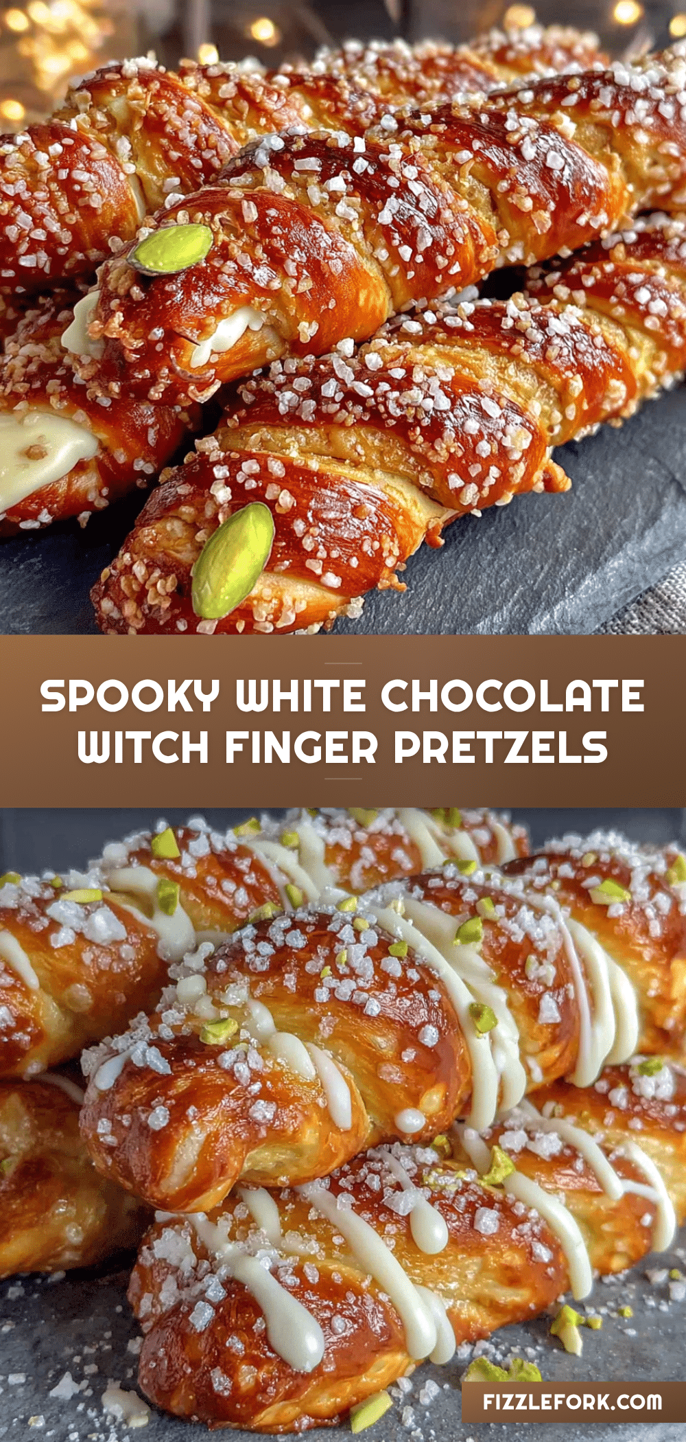 Spooky Witch Finger Pretzel Rods recipe